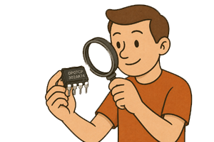Person watching at Op Amp